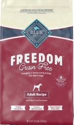 Blue Buffalo Freedom Adult Beef Recipe Grain Free Dry Dog Food 24 lbs