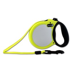 Alcott Adventure 16 Foot Retractable Leash, Safety Yellow, up to 110 lbs