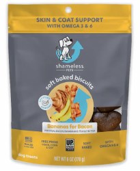 Shameless Pets Bananas for Bacon, Dog Treats, 6oz