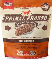Primal Pronto Canine Frozen Raw Scoop & Serve Beef Formula Dog Food, .75lb