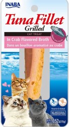 Inaba Grilled Tuna Fillet in Crab Flavored Broth Cat Treat .52oz