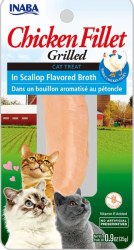 Inaba Grilled Chicken Fillet in Scallop Flavored Broth, Cat Treat, .9oz