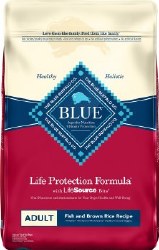 Blue Buffalo Life Protection Formula Adult Fish and Brown Rice Recipe Dry Dog Food 15lb