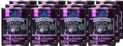 Blue Buffalo Wilderness Beef and Chicken Grill Recipe Grain Free Canned, Wet Dog Food, Case of 12, 12.5oz