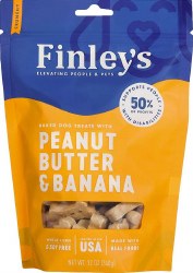 NutriSource Finley Peanut Butter & Banana Crunchy Dog Biscuits, case 6, 12oz