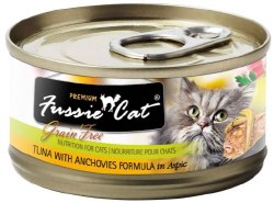 Fussie Cat Tuna with Anchovies in Aspic Premium Grain Free Canned Wet Cat Food 2.8oz
