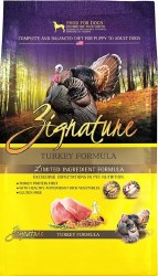 Zignature Limited Ingredient Formula Turkey and Chickpea Recipe Grain Free, Dry Dog Food, 4lb