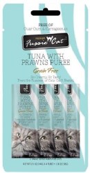 Fussie Cat Tuna Prawn Puree Cat Treats, case of 4, .05oz