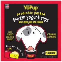 Yoghund All Natural Apple & Cheddar Frozen Yogurt, Dog Frozen, 4 pack