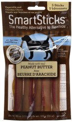 SmartSticks Rawhide Free Peanut Butter 5 Pack Dog Chews