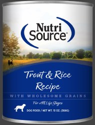 NutriSource Trout/Rice 12/13oz