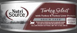 NutriSource Grain Free Turkey and Turkey Liver Canned, Wet Cat Food, Case of 12, 5oz