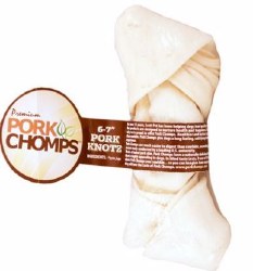 Premium Pork Chomps 6-7 Inch Baked Pork Skin Knot Bone