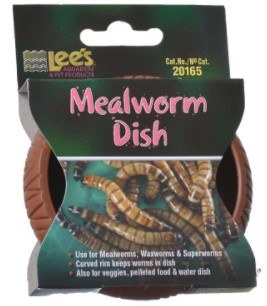 Lee's Mealworm Dish, Curved Walls Keep Small to Medium Sized Mealworms Confined