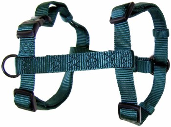 Hamilton Adjustable Easy on Harness, 1 inch thick, 40-50 inch chest size, Dark Green