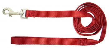 Hamilton Single Thick Nylon Dog Lead with Swivel Snap, 5/8 inch thick, 6 feet long, Red