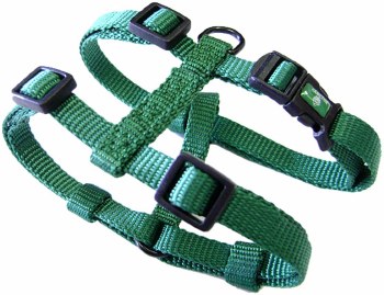 Hamilton Adjustable Easy on Harness, 1 inch thick, 40-50 chest size, Green