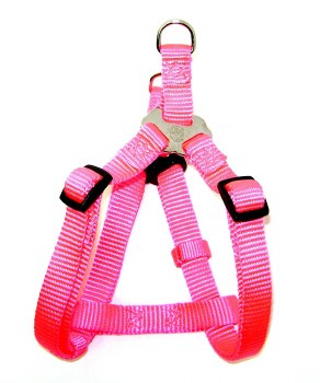 Hamilton Adjustable Easy On Dog Harness, 5/8 inch thick, 12-20 inch chest, Hot Pink