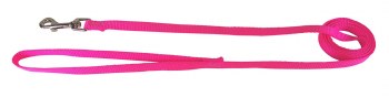 Hamilton Single Thick Nylon Dog Lead with Swivel Snap, 3/8 inch thick, 6 feet long, Hot Pink
