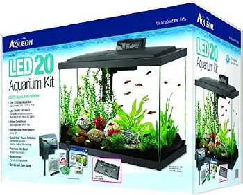 Aqueon LED Aquarium Kit, Black, 20 Gallon