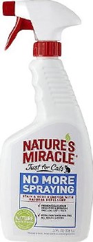 Natures Miracle Just For Cats No More Spaying Repellant and Stain and Odor Remover 24oz
