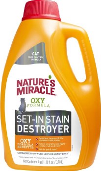 Natures Miracle Cat Set In Stain and Odor Destroyer, Orange Scented, 1 Gallon