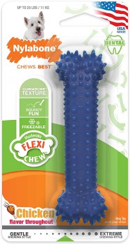Nylabone Dental FlexiChew Nylon Dog Chew Toy, Chicken Flavor, Dog Dental Health, Regular
