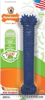 Nylabone Dental FlexiChew Nylon Dog Chew Toy, Chicken Flavor, Dog Dental Health, Giant