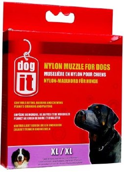 Dogit Nylon Dog Muzzle 8.5 inch Black Extra Large