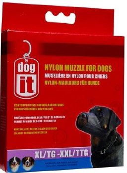 Dogit Nylon Dog Muzzle 10 inch Black Extra Large-Extra Extra Large