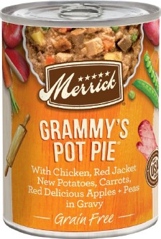 Merrick Grain Free Grammys Pot Pie Recipe with Chicken Canned Wet Dog Food, case of 12, 12.7oz