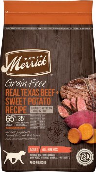 Merrick Real Texas Beef and Sweet Potato Recipe Grain Free Dry Dog Food 22lb