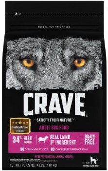 CRAVE High Protein Adult Formula Lamb Recipe, Dry Dog Food, 4lb