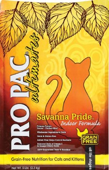 Pro Pac Ultimates Savanna Pride Recipe with Chicken Grain Free Indoor Dry Cat Food 5lb