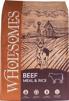 Wholesomes Beef Meal and Rice Recipe Adult Dry Dog Food 40lb