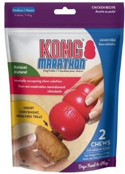 Kong Marathon Chew Dog Treat, Chicken, Medium, 2 count
