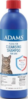 Adams Flea and Tick Cleansing Cat Shampoo 12oz