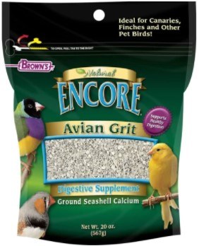 FMBrowns Avian Grit Plus Digestive Aid for Canaries and Finches Bird Supplement 20oz