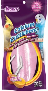 FMBrowns Calcium Cuttlebone for Birds, Mango, 1.25oz