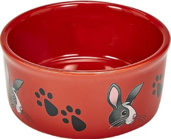 Kaytee Paw Print Small Animal Bowl, Rabbit Print, 4.25 inch