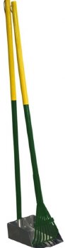 Four Paws Pooper Scooper Wire Rake Set, Small, Yellow Green