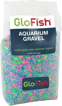 GloFish Aquarium Gravel, Multi Color Fluorscent, 5lb