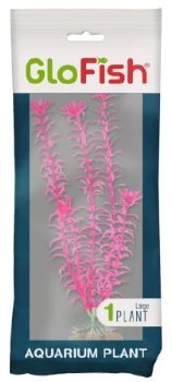 GloFish Fluorescent Aquarium Plant, Pink, Large