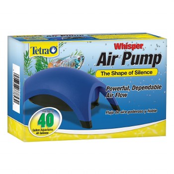 Tetra Whisper Aquarium Air Pump, Blue, Up to 40 Gallon