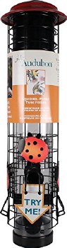 Audubon Squirrel Resistant Ladybug Tube Wild Bird Feeder, 2.5lb Capacity