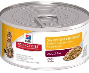 Hills Science Diet Adult Formula Savory Chicken Recipe Canned Wet Cat Food 5.5oz