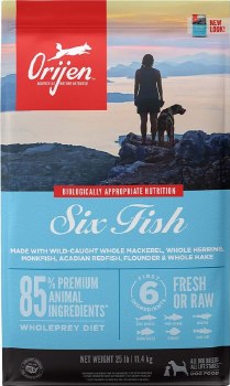 Orijen Grain Free Six Fish, Dry Dog Food, 23.5lb