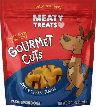 Meaty Treats Gourmet Cuts Beef and Cheese Dog Treats 25oz