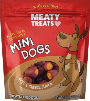 Meaty Treats Mini Dogs Beef and Cheese Dog Treats 25oz