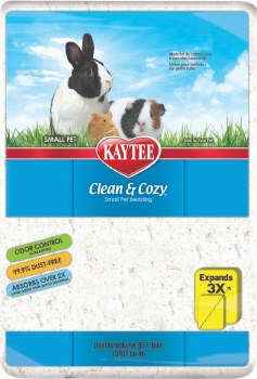 Kaytee Clean and Cozy Small Animal Bedding, White, 85L